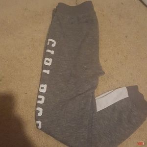 Gray sweatpants